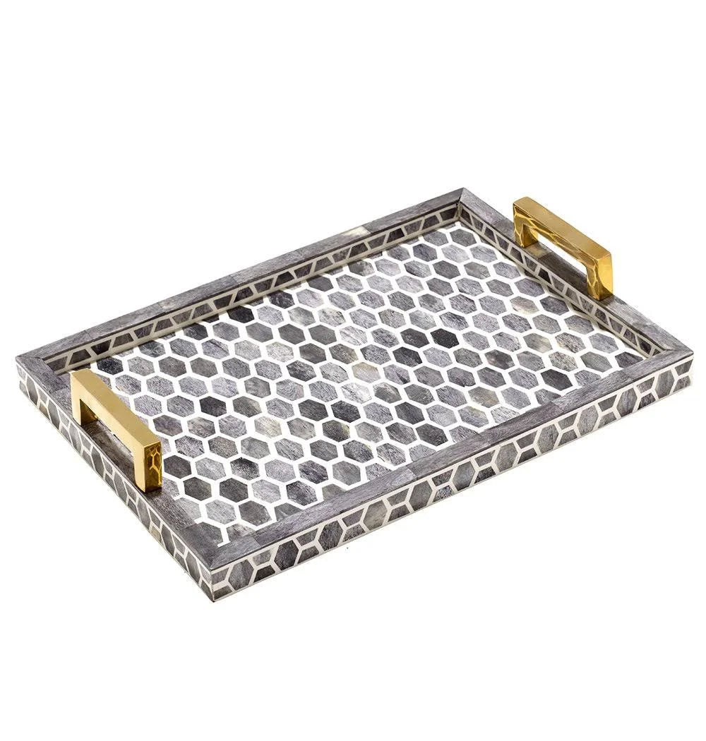 Ivory/Grey Tray O92439