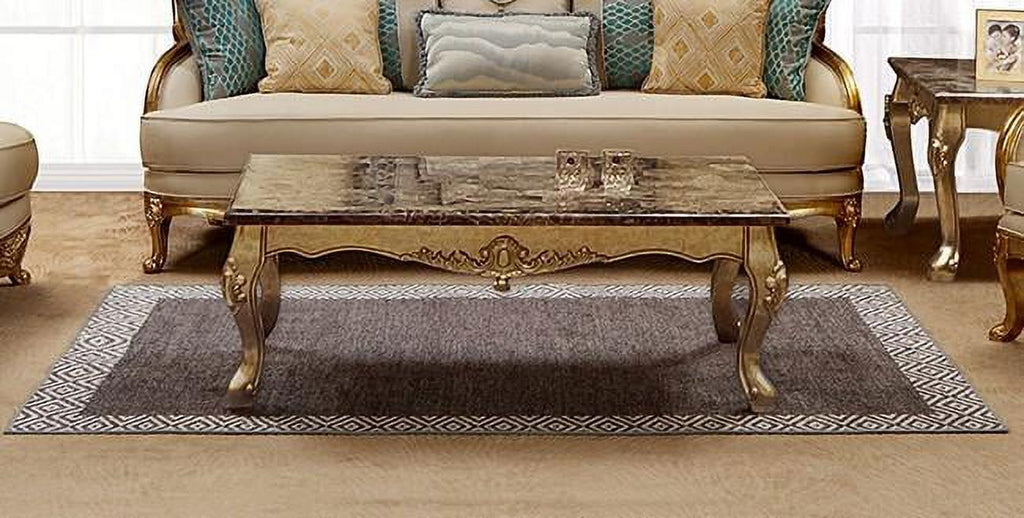 Gold & Light Beige Sofa Set 4Pcs B312915