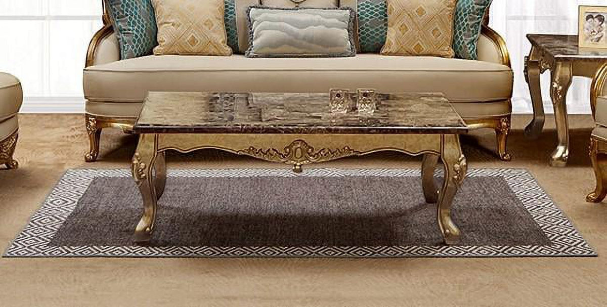 Gold & Light Beige Sofa Set 4Pcs B312915