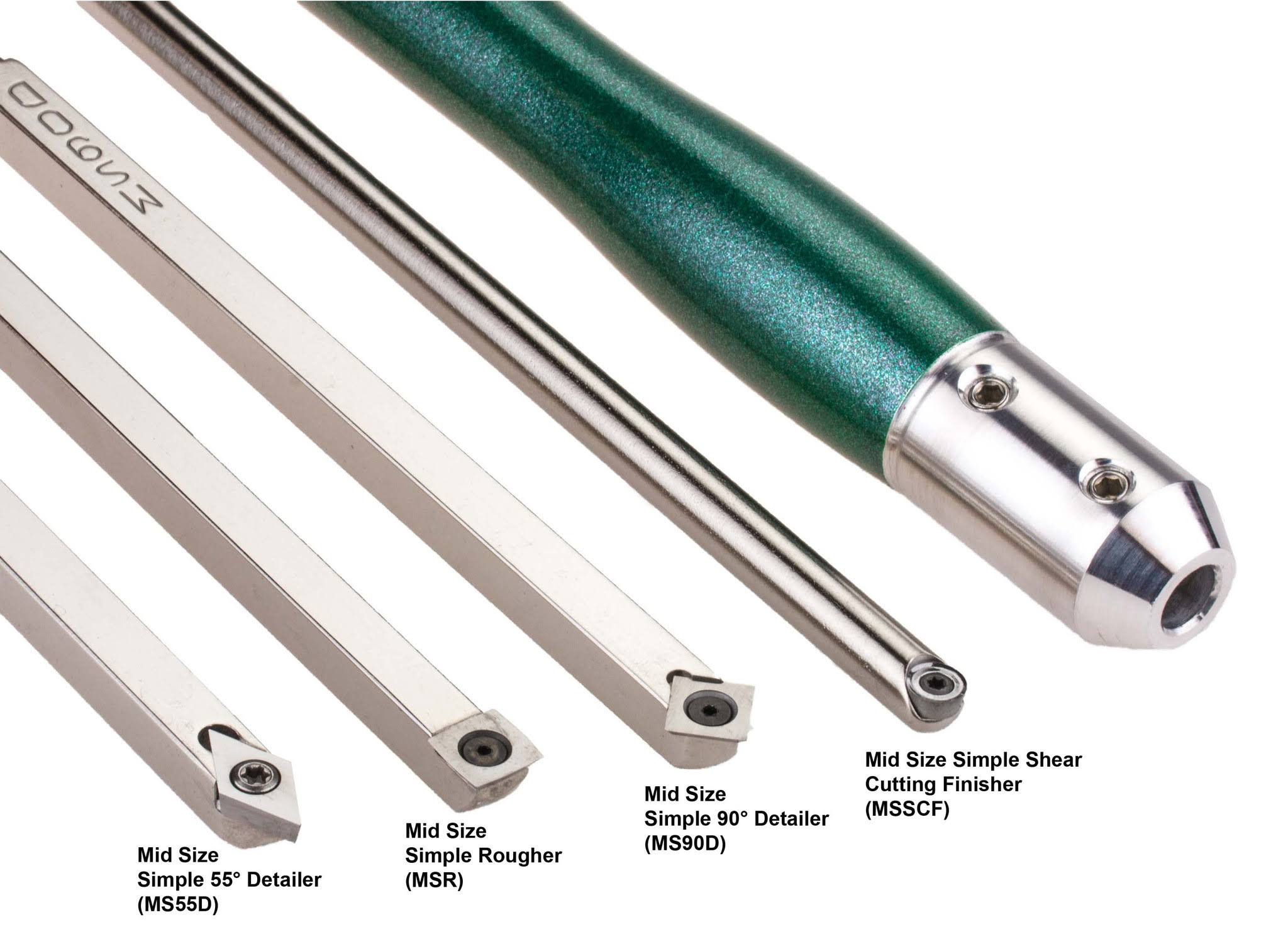 4 Pc Carbide Tipped Woodturning Lathe Tools with Handle Q980