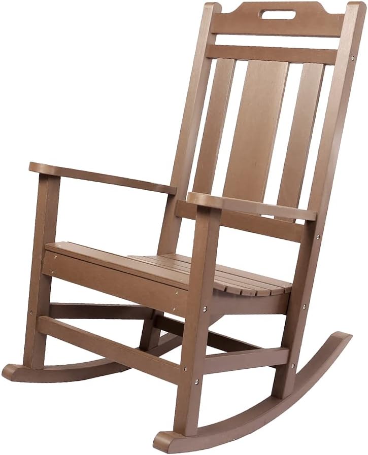 Brown PolyTEAK Plastic Rocking Chair A528927