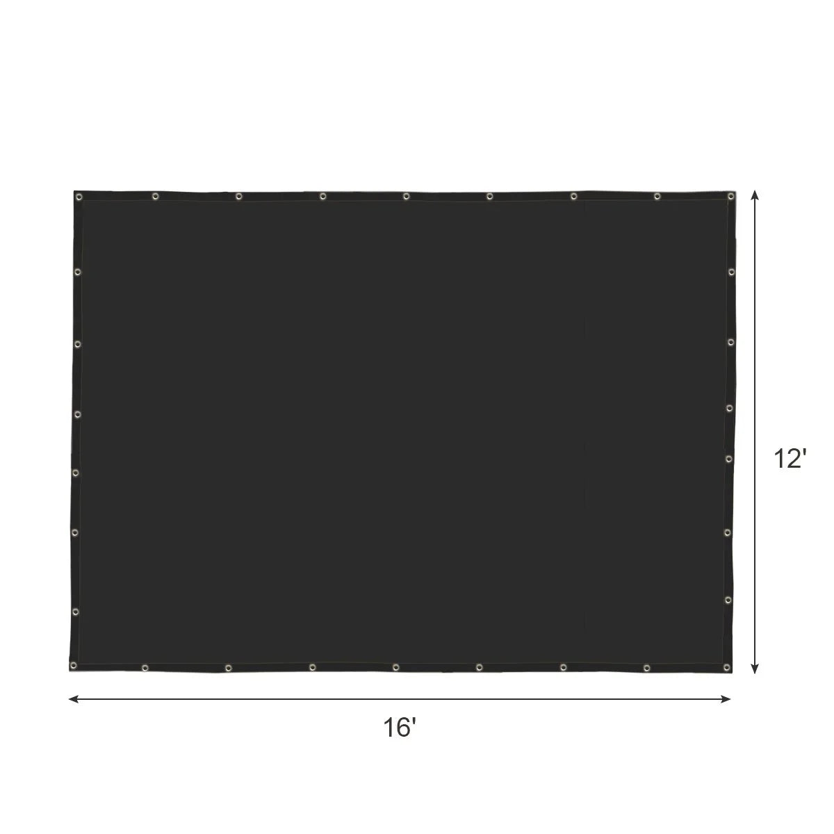 Black 12 X 16 Shade Cloth with Grommets W462490