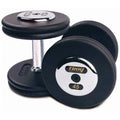 Black Pro-Style Cast Dumbbells, Chrome Endplates, 37.5 lbs., Sold as Pairs B895368