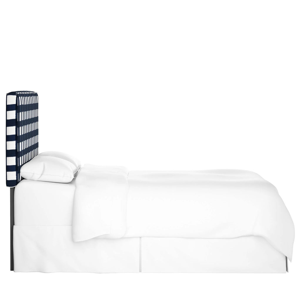 California King Blue Plaid Headboard L65130