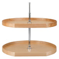 20 inch Natural Wood 2 Shelf Lazy Susan J32394