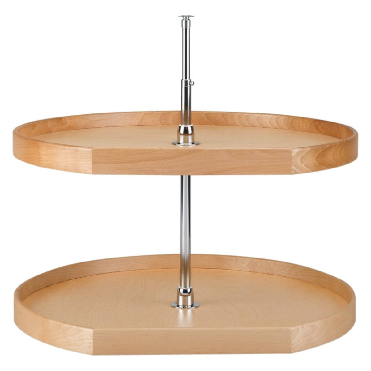 20 inch Natural Wood 2 Shelf Lazy Susan J32394