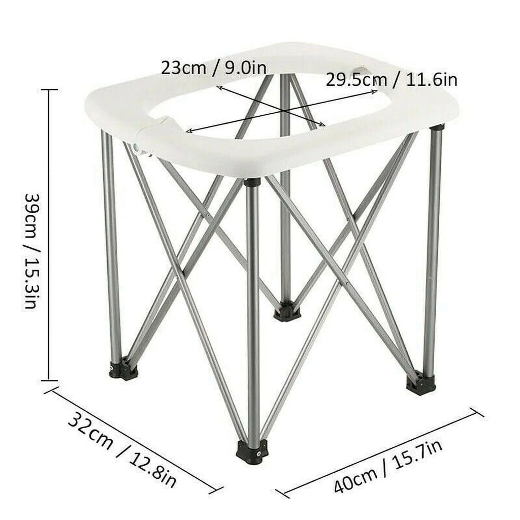 Portable Folding Toilet Commode Seat with Steel Feet R75795
