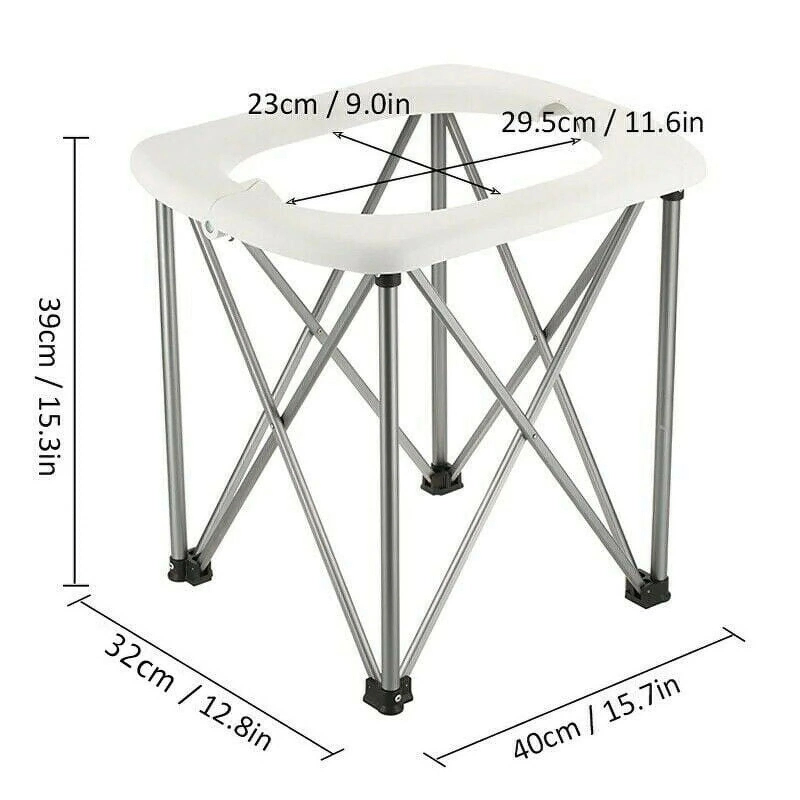 Portable Folding Toilet Commode Seat with Steel Feet R75795