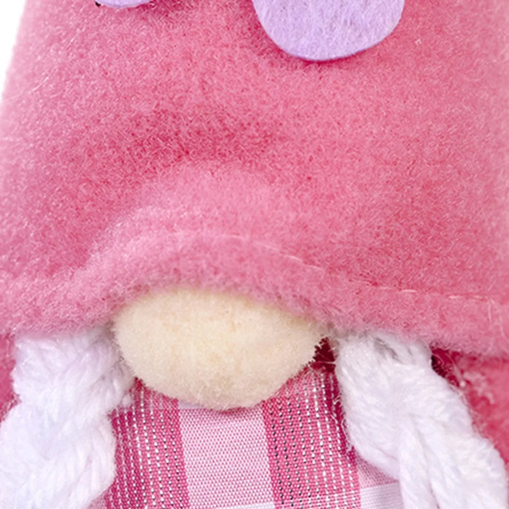 2pcs Flower Hat Faceless Doll Spring Gnome Elf Doll Handmade Rudolph Dwarf Doll W251