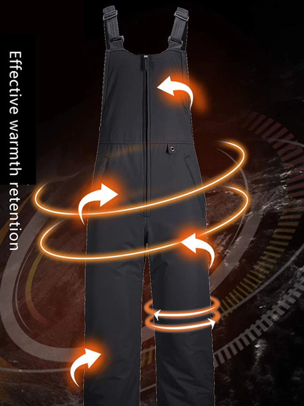 Sleeveless Ski Overalls with Side Pocket W588