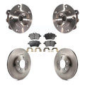 Front Hub Bearing Assembly with Disc Brake Rotors and Semi-Metallic Pads Kit Z350534