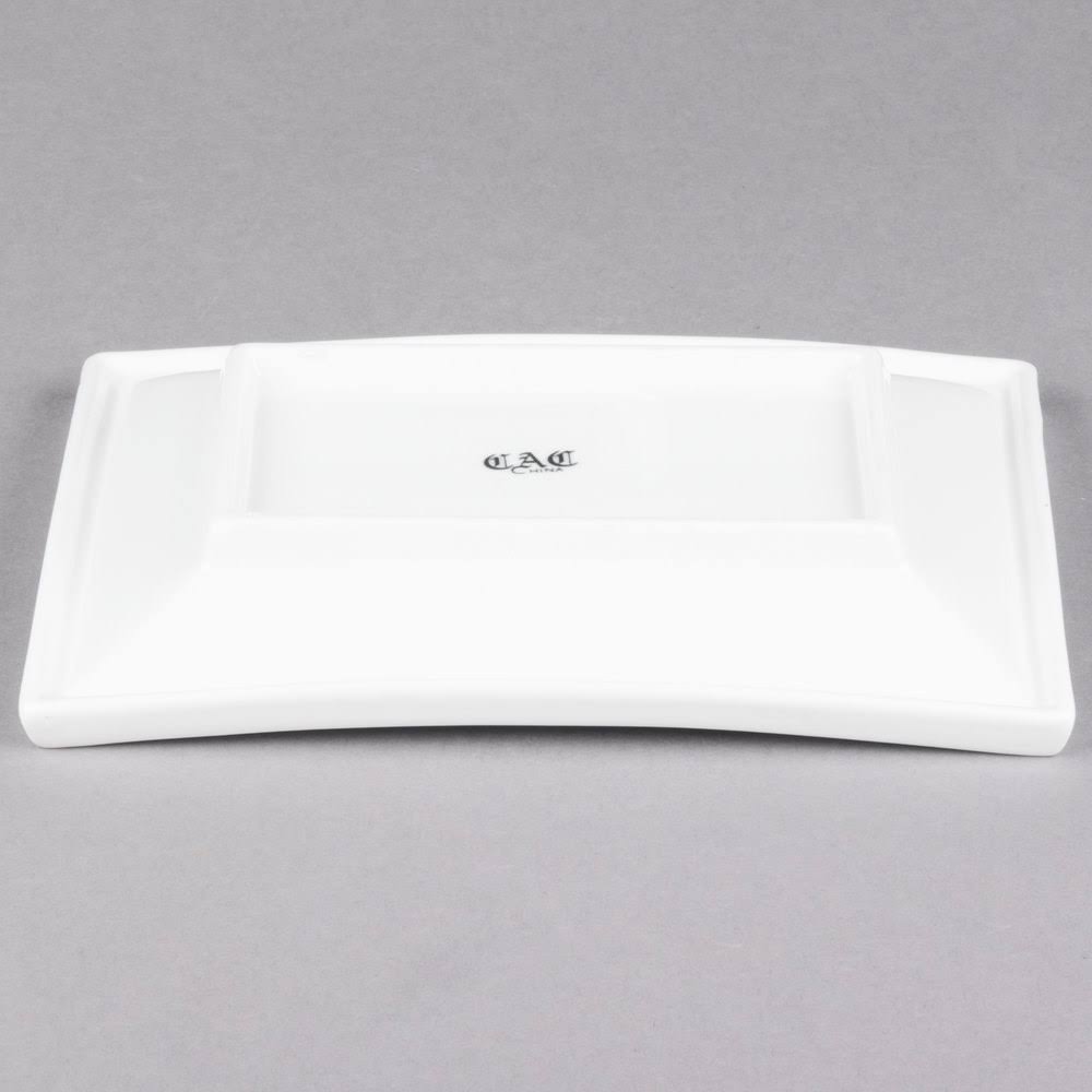 Super White Porcelain Rectangular Platter, 8-Inch by 5-1/2-Inch, Box of 24 H42763