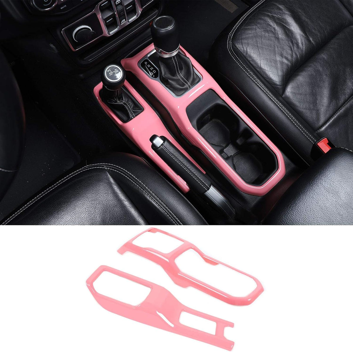 Red Four-Wheel Drive Gear Shift Panel Cover Trim Pack of 2 Z8300