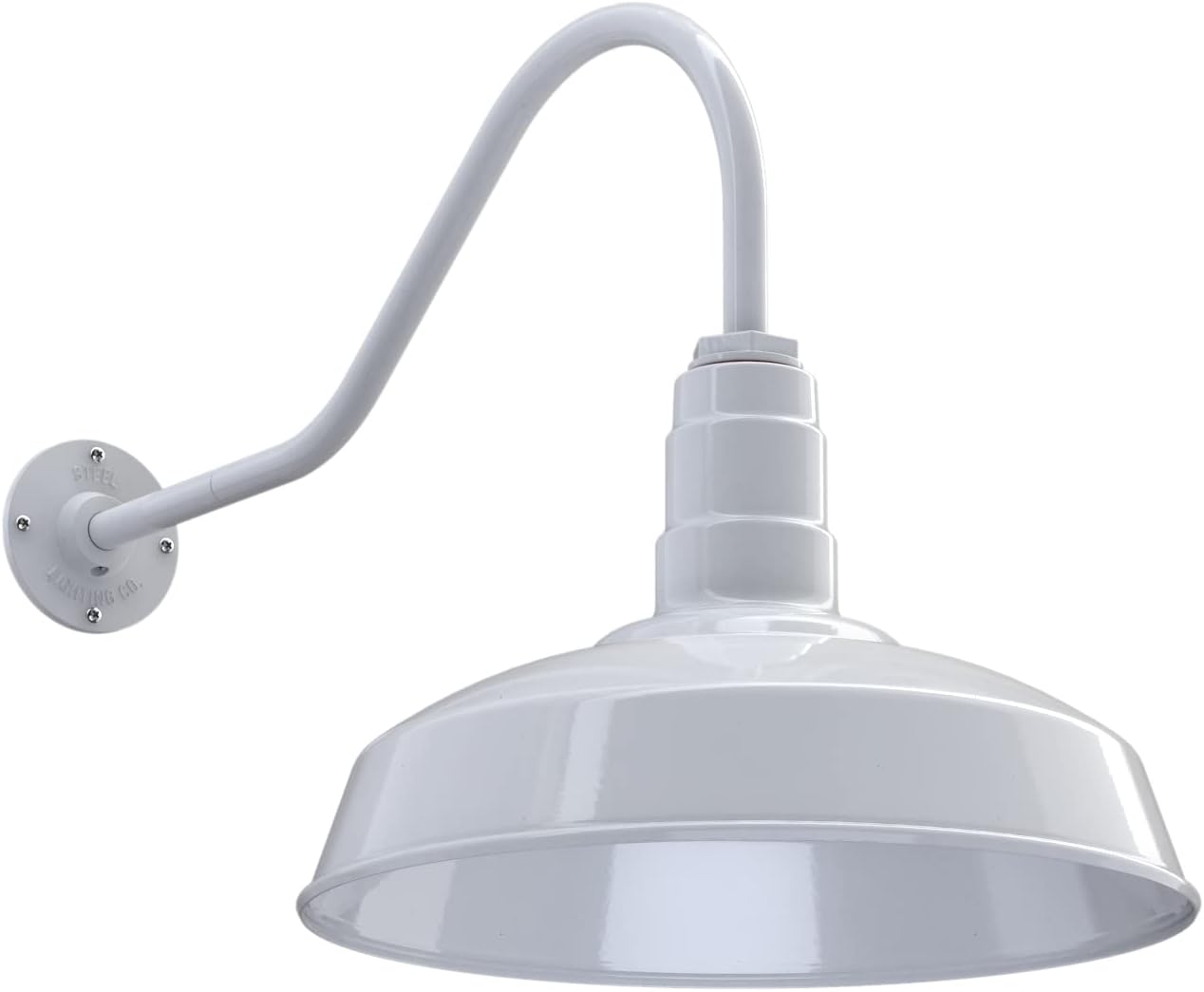 Black Outdoor Barn Light with 16 Dome and 16 Gooseneck T527403
