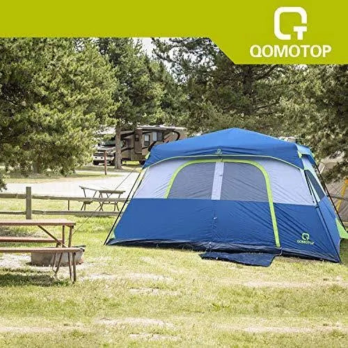 4/6/8/10 Person Instant Pop Up Camping Tent with Top Rainfly O547