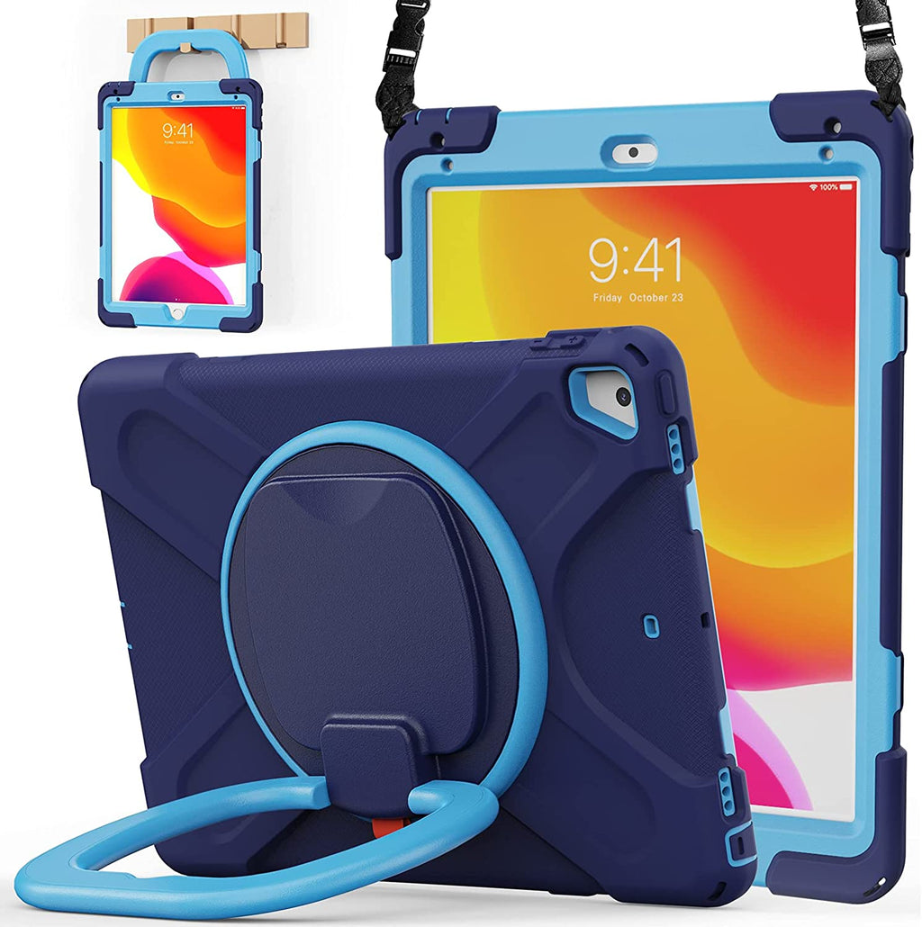 Shockproof Case with Pen Holder, Swivel Stand and Shoulder Strap M826