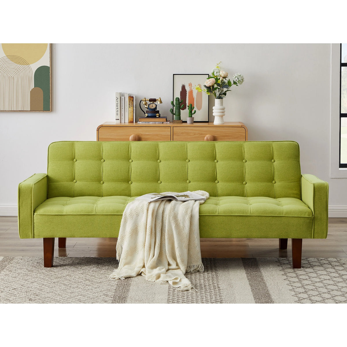 Blue Loveseat Sofa Futon P730