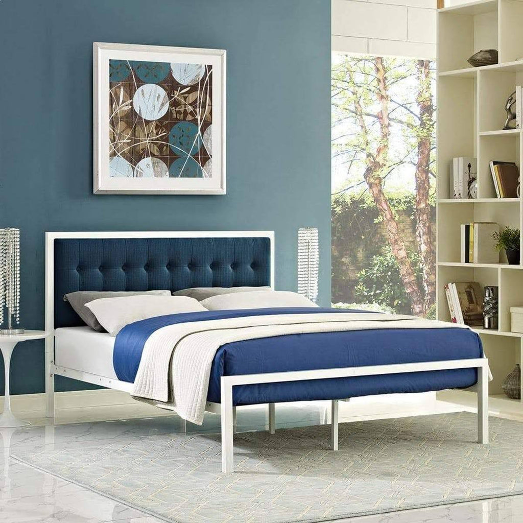 Full Fabric Bed, Brown Gray O8823