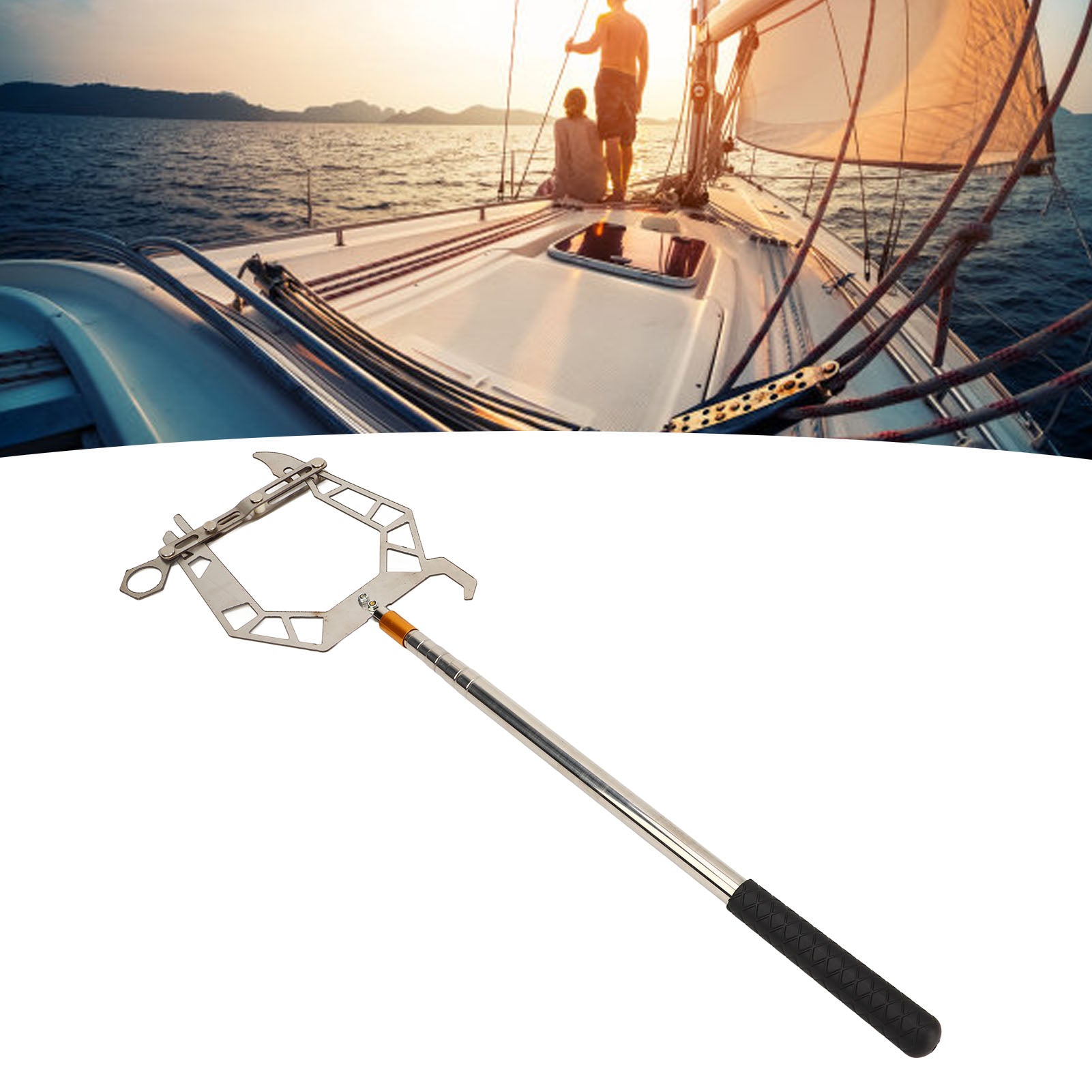 Stainless Steel Dock Hook with Telescopic Rod R5172