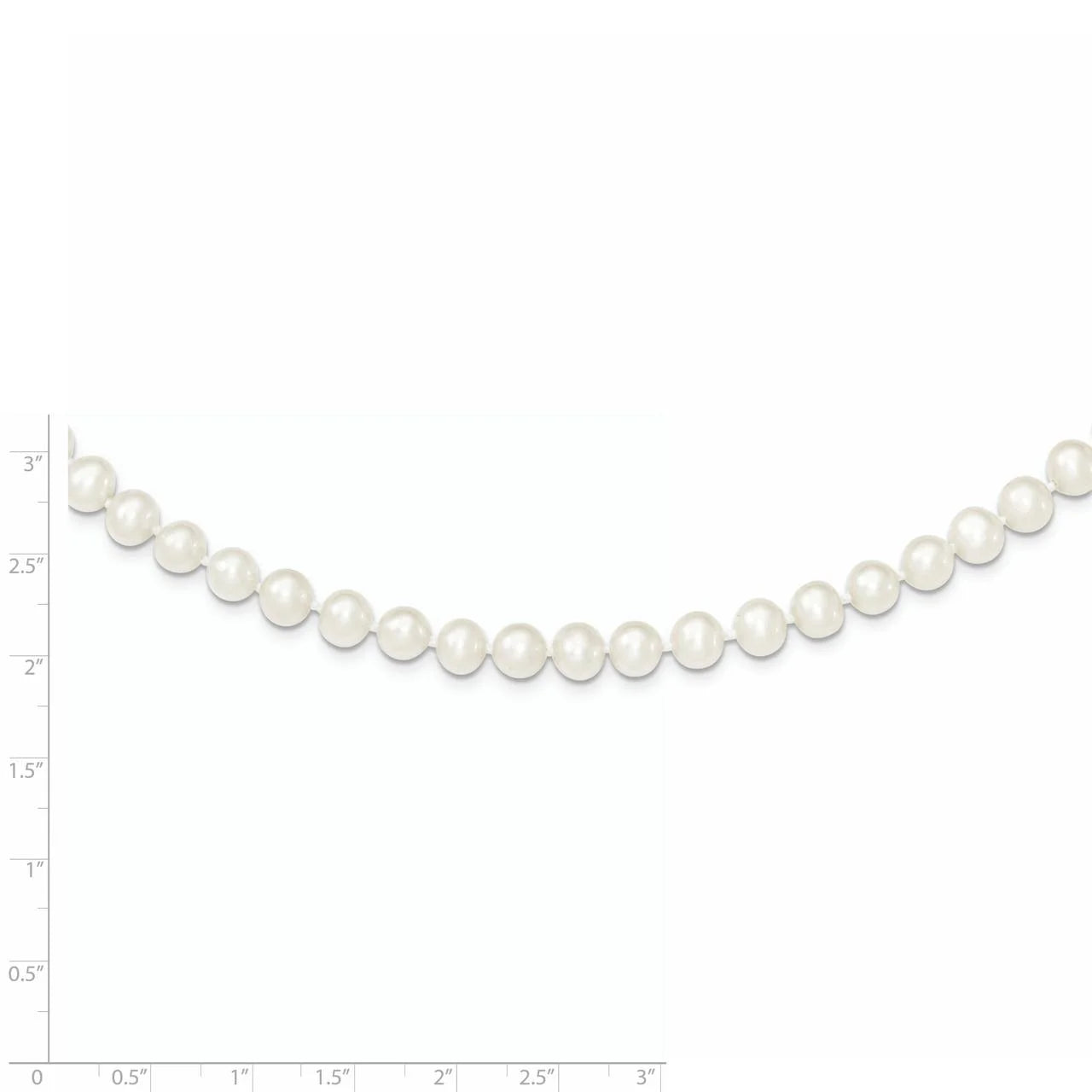 Sterling Silver Rhodium-plated White Freshwater Cultured Pearl Necklace P8503