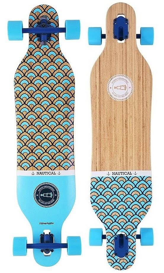 Multicolor Bamboo Longboard O859720