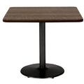 Cherry Square Top Breakroom Table Black Base X390