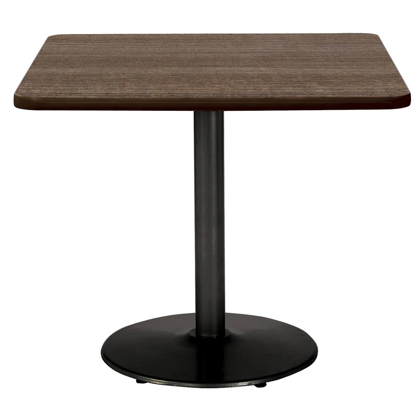 Cherry Square Top Breakroom Table Black Base X390