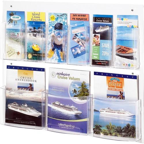 Nine Compartment Magazine Pamphlet Display V2059