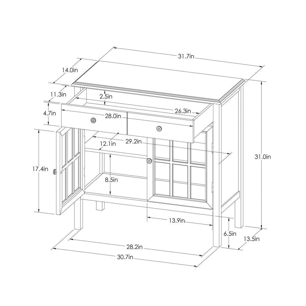 Storage Cabinet with Drawer Gray V269