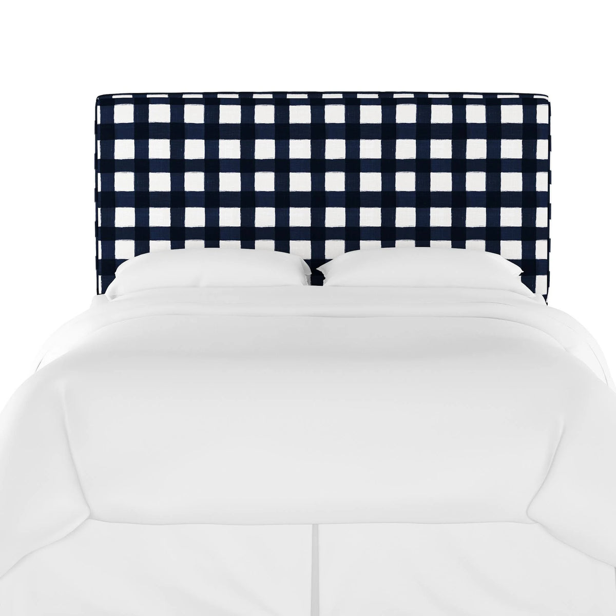 California King Blue Plaid Headboard L65130
