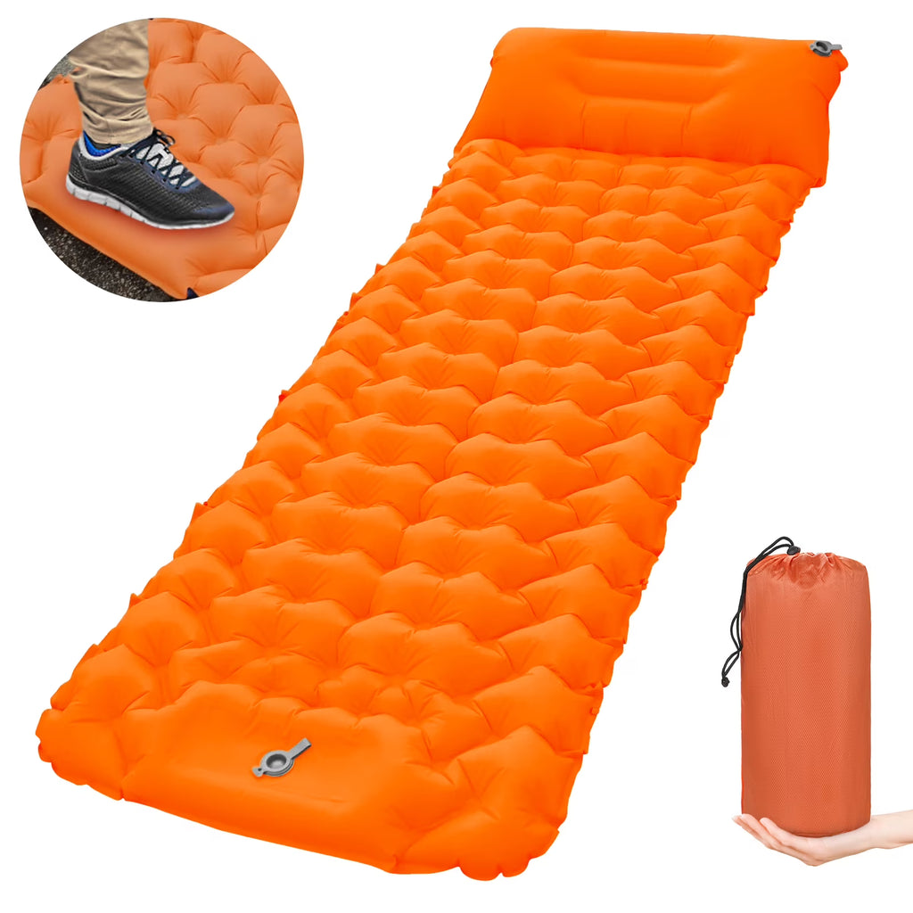 Ultralight Waterproof Camping Air Mattress Sleeping Pad with Built-in Pump A334016