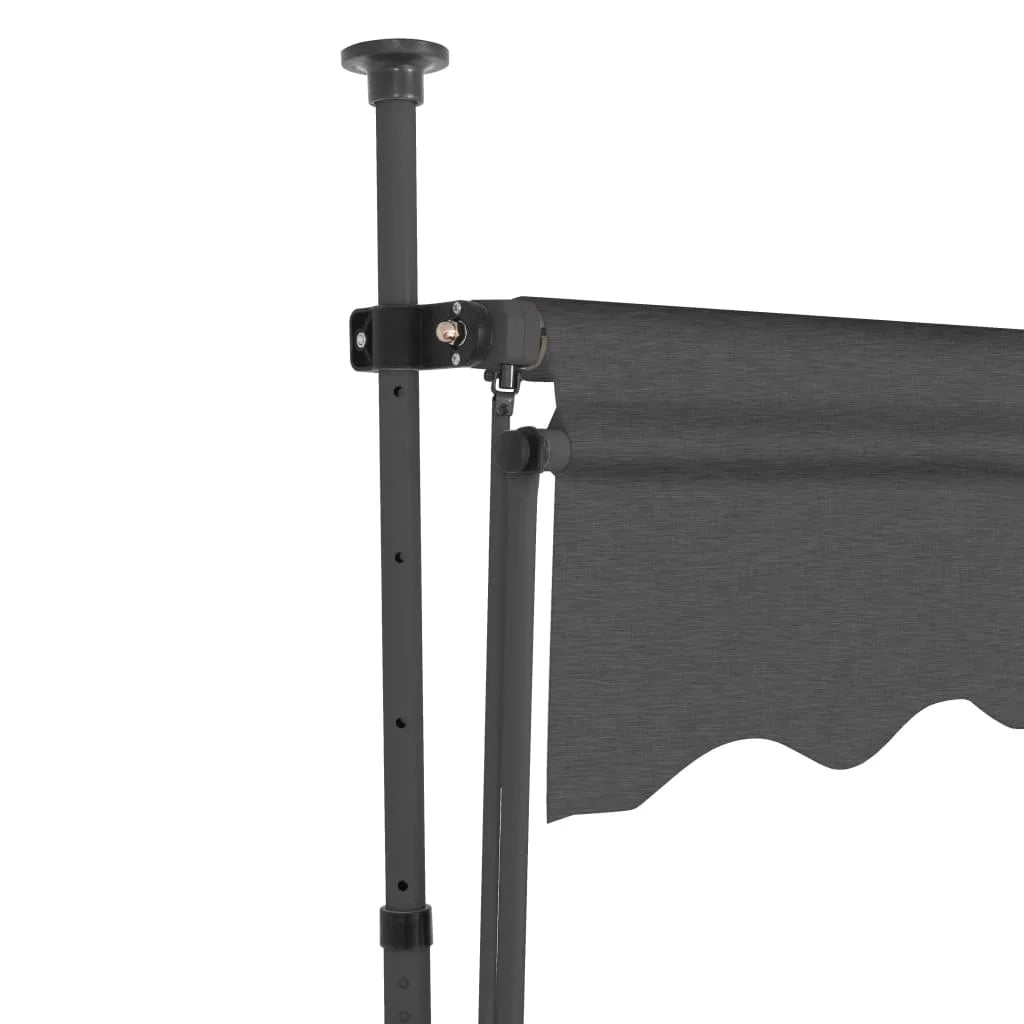 Shelter With Led Balcony Deck 137.8 Door Canopy Manual Crank Polyester Window Canopy S594