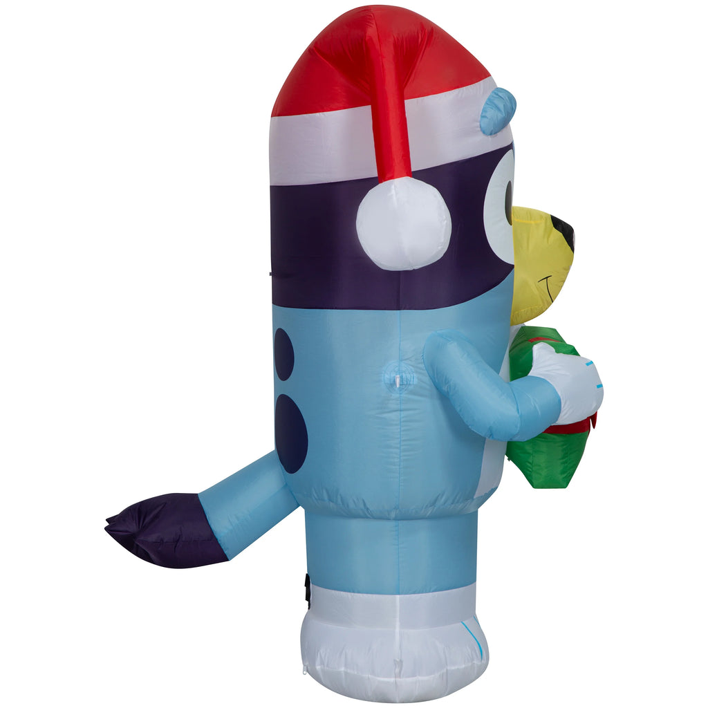 Bluey Airblown Inflatables Christmas with Santa Hat and Present B555655