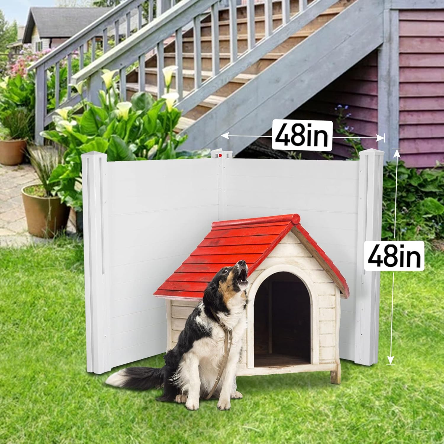 White Vinyl Fence, 2 Panels, 48W x 48H R849