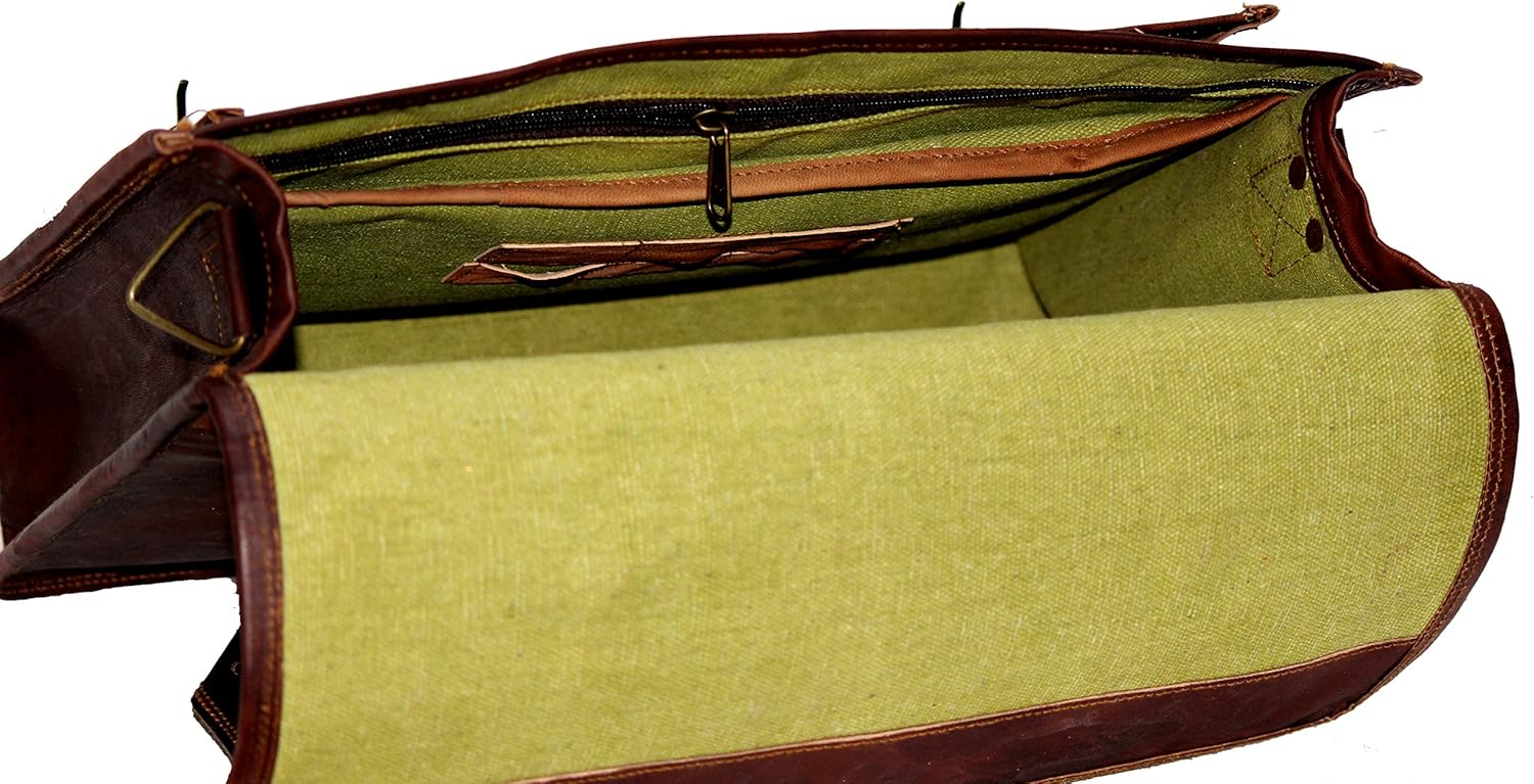 Vintage Brown Leather Laptop Messenger Bag (11 X 15) A97333