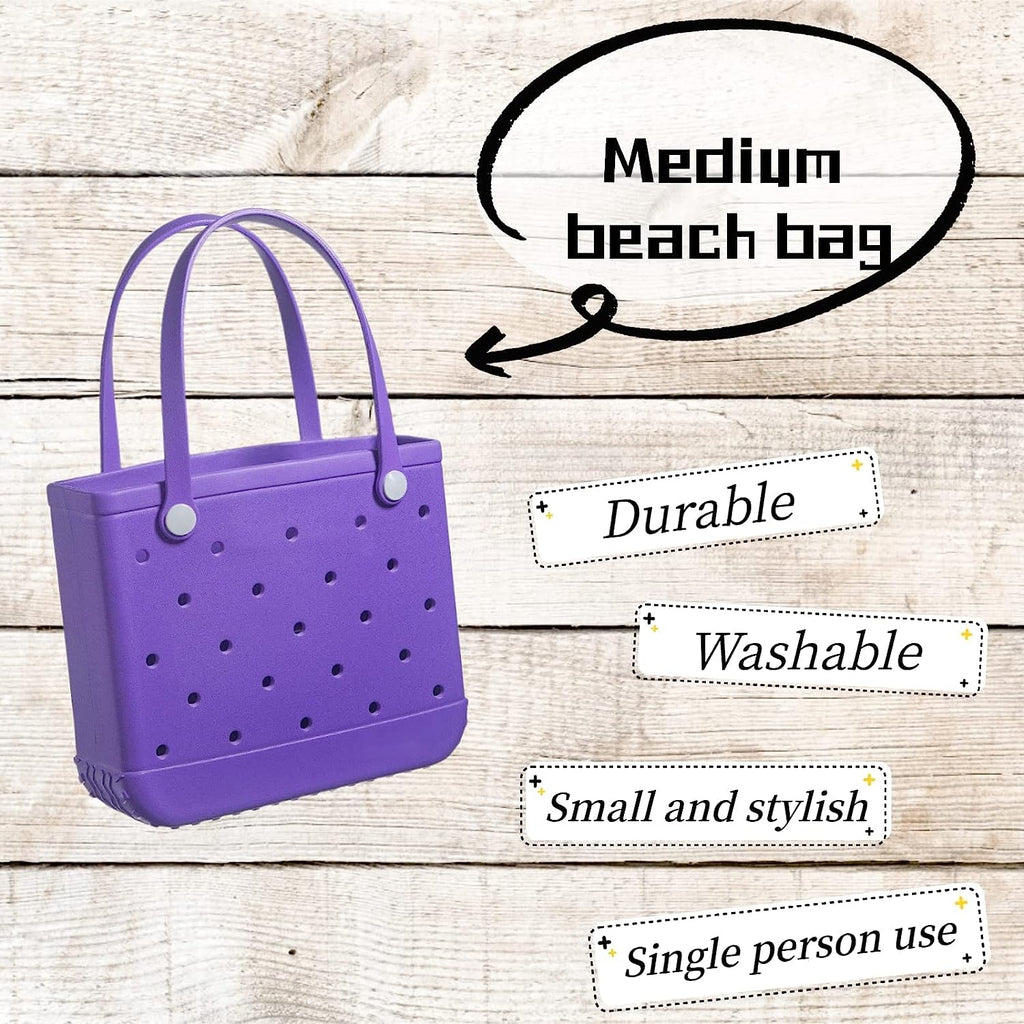 Purple EVA Waterproof Beach Bag U60763