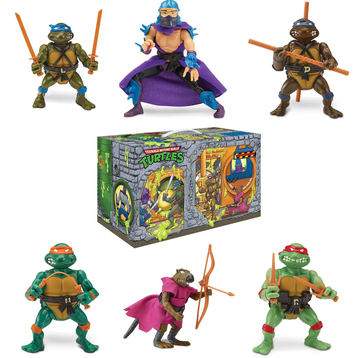 Retro Rotocast Sewer Lair Action Figure Set T512