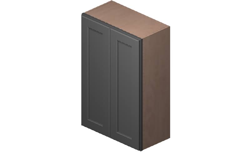 Grey 2 Doors 2 Shelves Wall Cabinet High-Density Fiberboard V3993