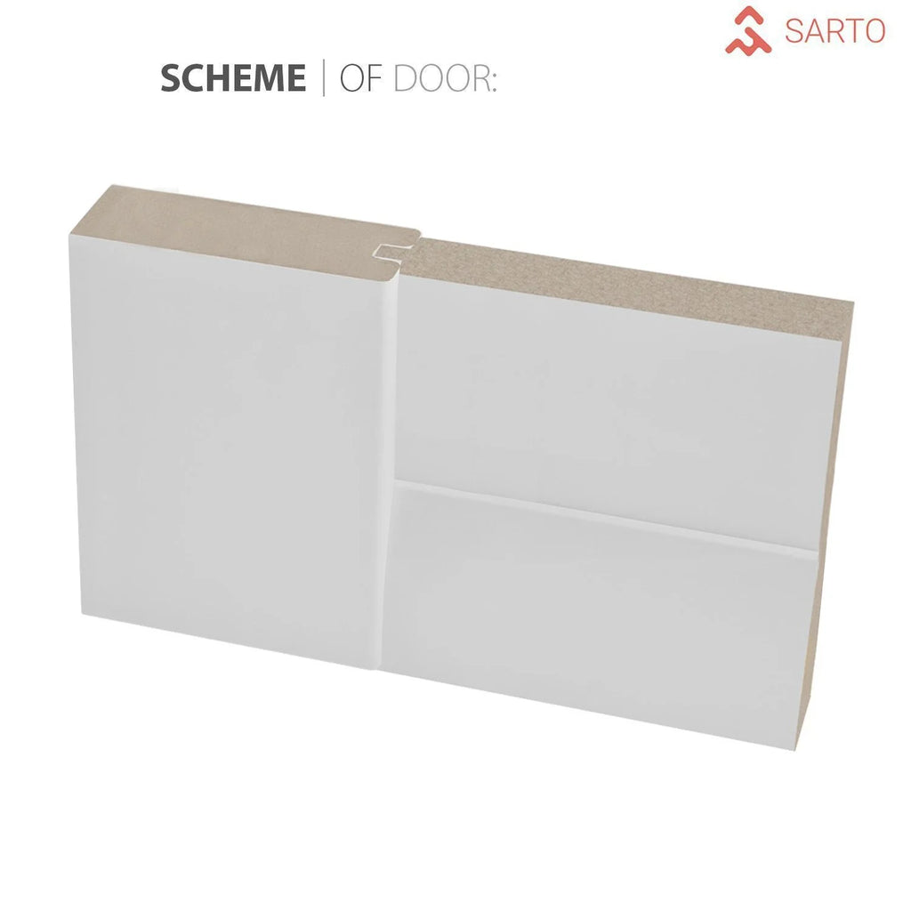 White Silk Frosted Opaque Glass Double Pocket Doors with Frames Z6595