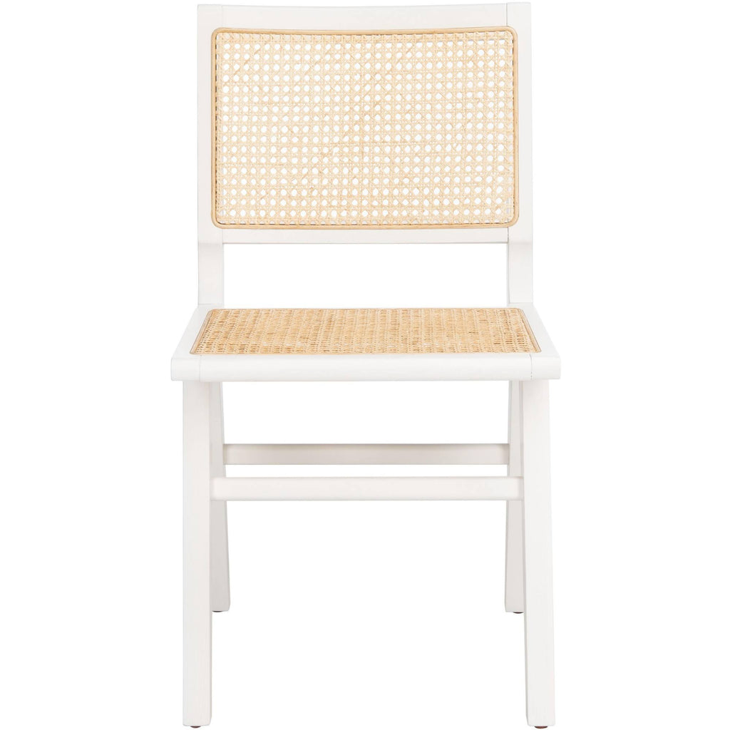 White/Natural Cane Dining Chair (Set of 2) D9076