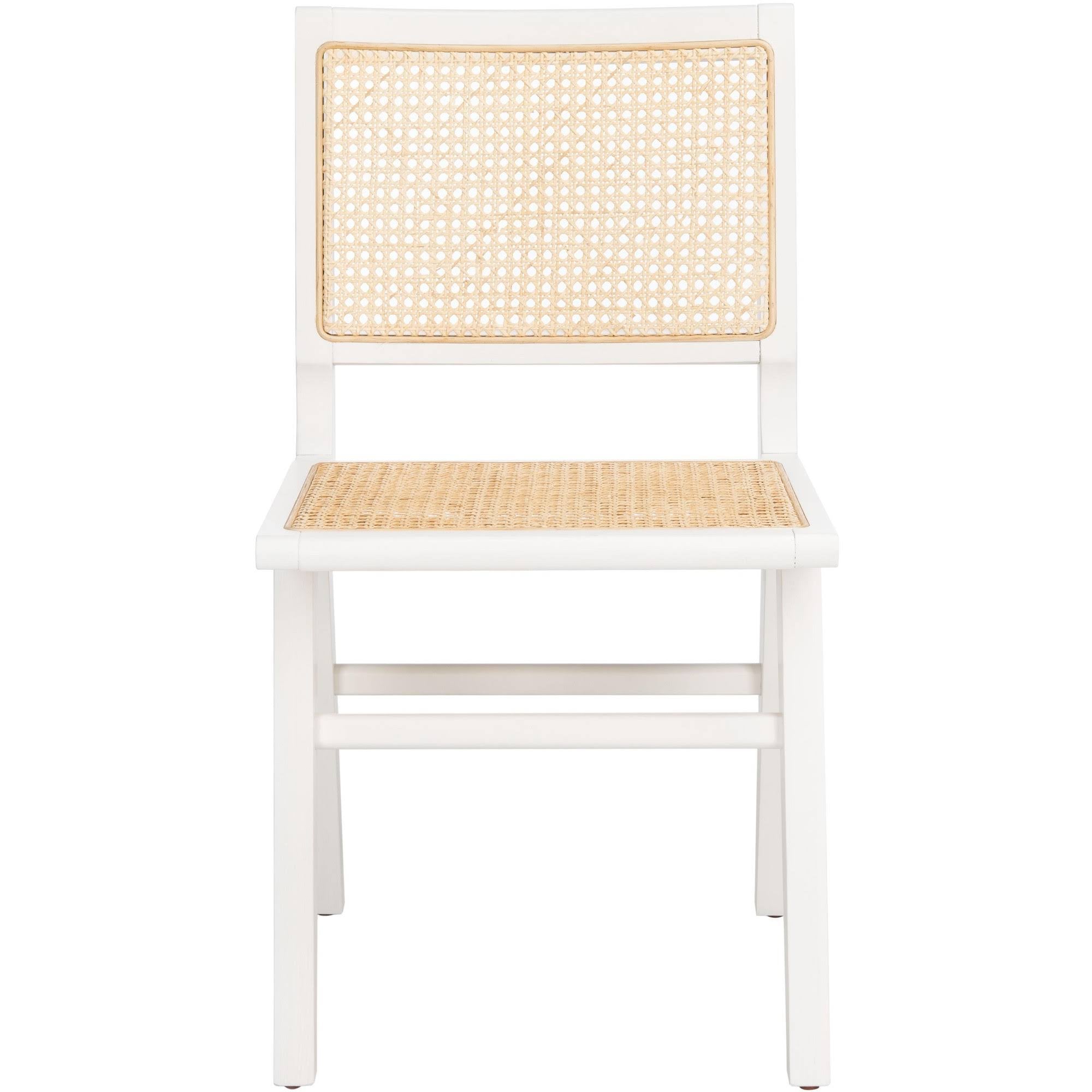 White/Natural Cane Dining Chair (Set of 2) D9076