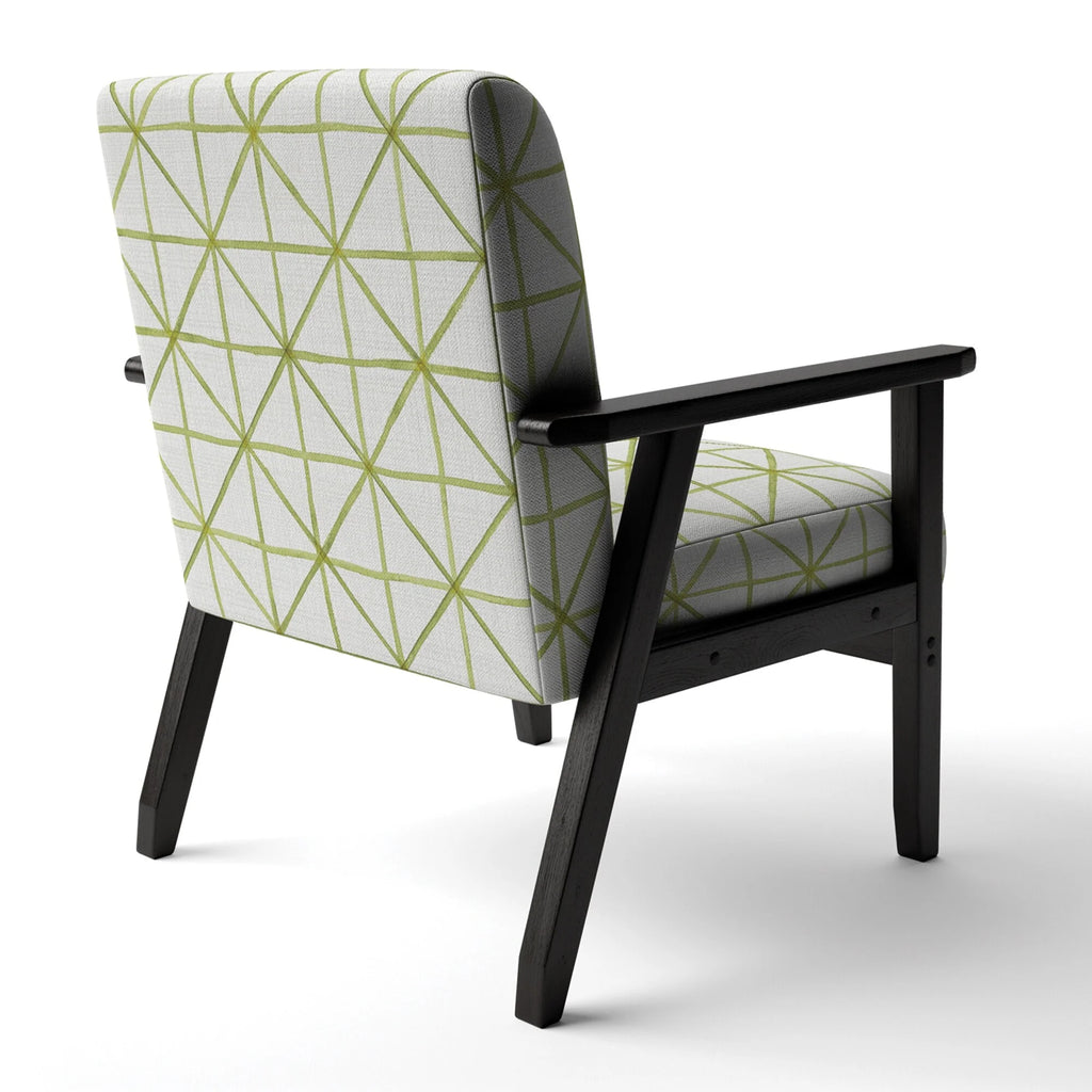 Geometric Green Triangle Upholstered Accent Chair O199520