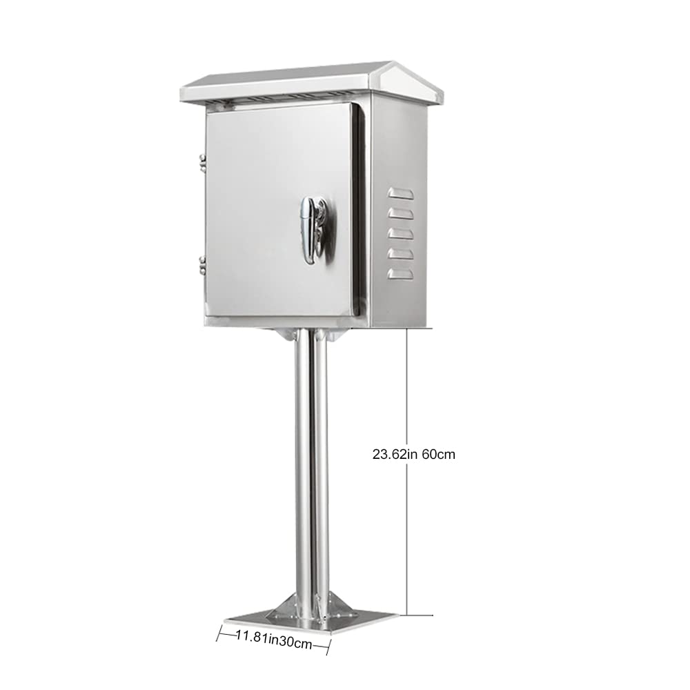 304 Stainless Steel Electrical Box 20'' x 16'' x 8'' IP65 Weatherproof Enclosure with Mounting Plate A423