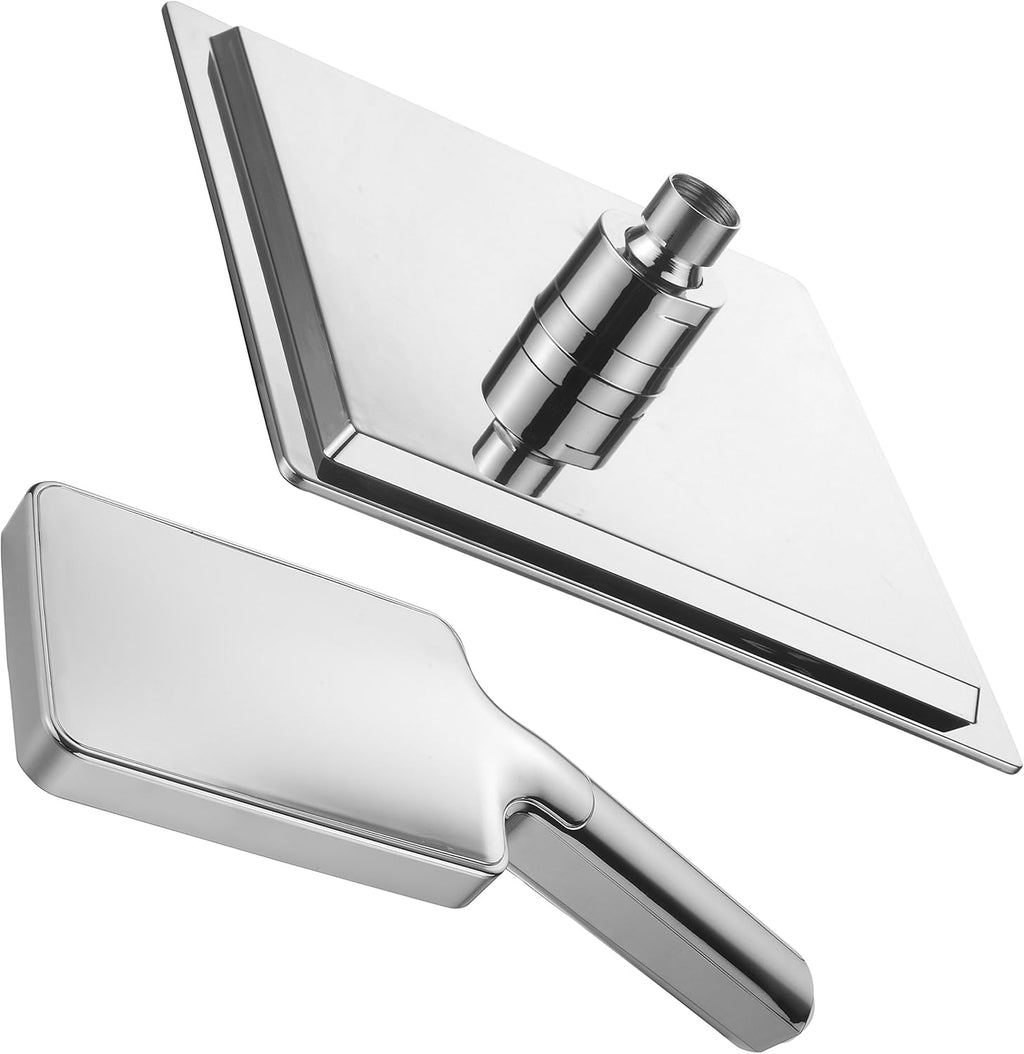 Chrome 9" Square Rainfall Shower Head / Handheld Combo, Pack of 2 C82499