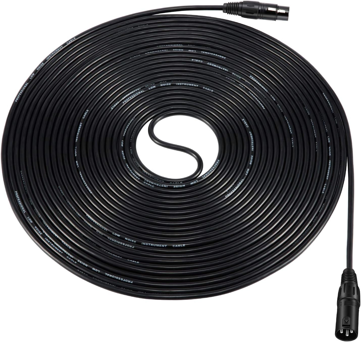 25ft XLR Microphone Male to Female Mic Cables Black 3-Pack V956888