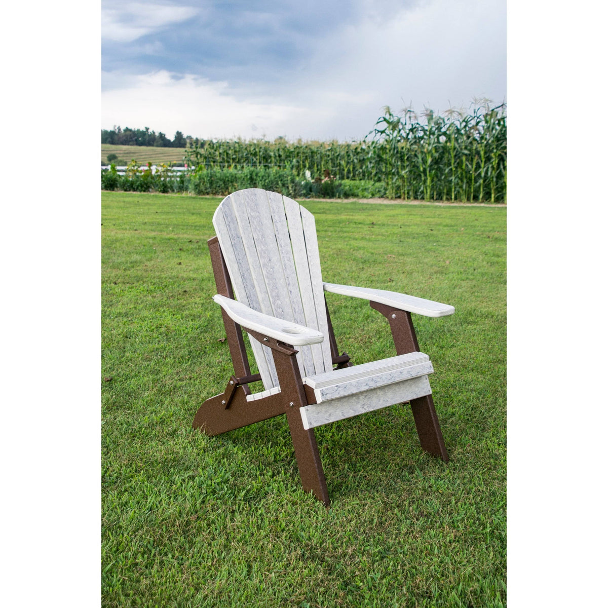 Speckled Maple/Brown Folding Adirondack Chair B3971