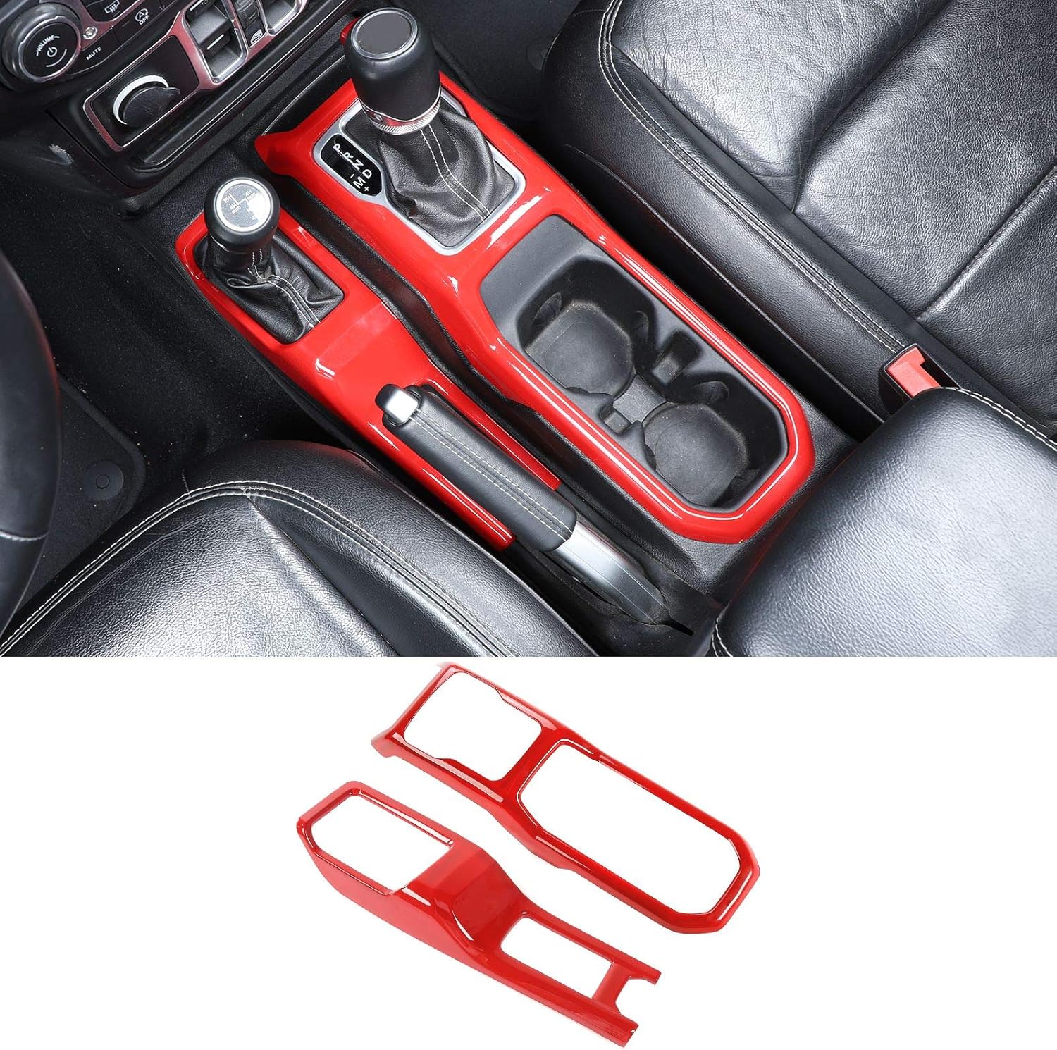 Red Four-Wheel Drive Gear Shift Panel Cover Trim Pack of 2 Z8300