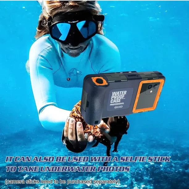 Waterproof Protective Case for Phones Up to 6.9 Inch with Lanyard U4434