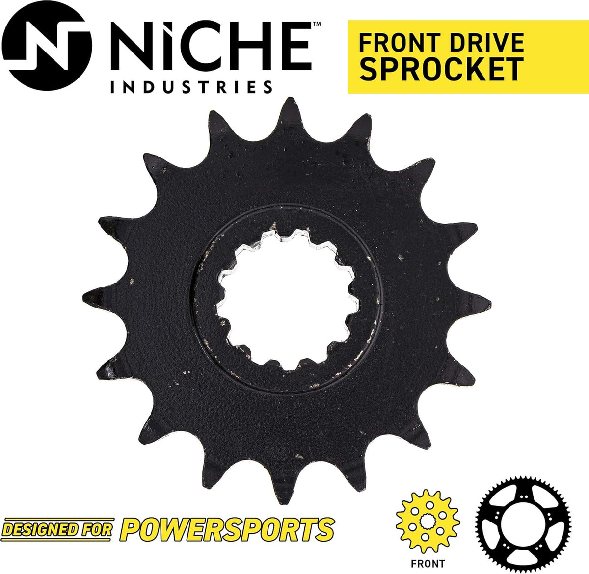 Drive Sprocket Chain Combo Front 16 Rear 42 Tooth 530HZ Standard 120 Links Pack of 2 Z410