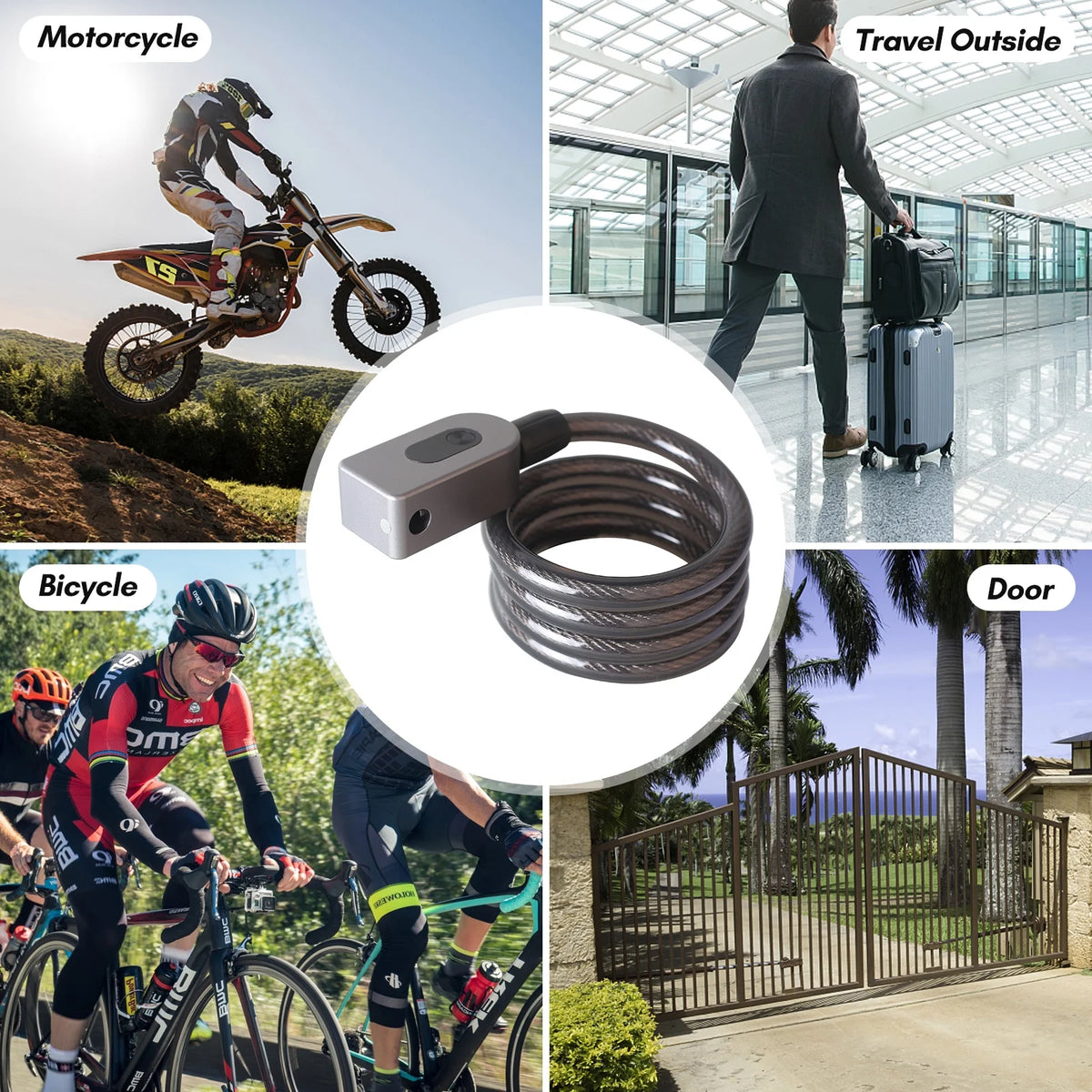Anti-theft Bike Lock Cable Combination Bicycle Lock Keyless Bicycle Cable Lock IP66 Waterproof S801